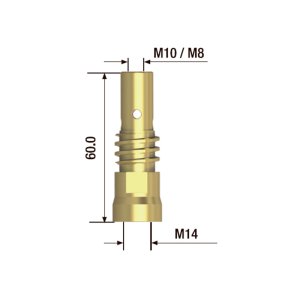 FUBAG Адаптер контактного наконечника сварочного аппарата  M10х60 мм (2 шт.) в Иваново фото