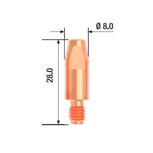 FUBAG Контактный наконечник M6х28 мм ECU D=1.6 мм  (25 шт.) в Иваново фото