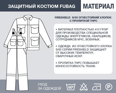 Защитный костюм Fubag размер 48-50 рост 4 в Иваново фото