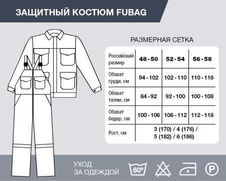 Защитный костюм Fubag размер 52-54 рост 3 в Иваново фото