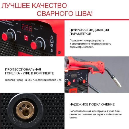 FUBAG Сварочный полуавтомат IRMIG 200 SYN с горелкой 250 А 3 м в комплекте в Иваново фото