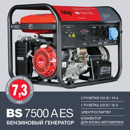 FUBAG Бензиновый генератор с электростартером и коннектором автоматики BS 7500 A ES в Иваново фото