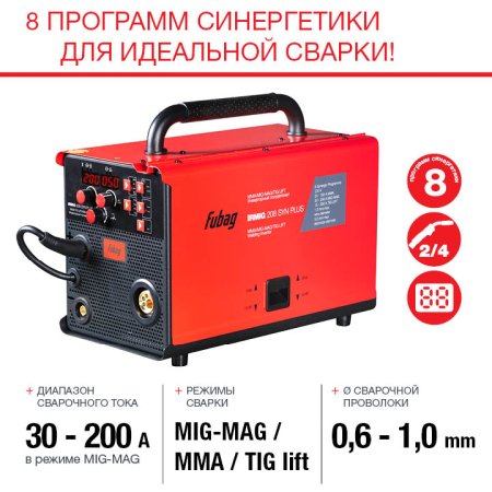 FUBAG Сварочный полуавтомат IRMIG 208 SYN PLUS c горелкой FB 250 3m в Иваново фото