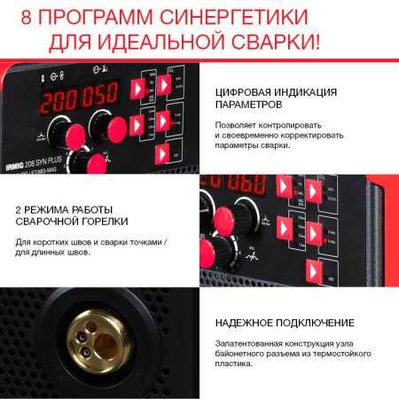 FUBAG Сварочный полуавтомат IRMIG 208 SYN PLUS c горелкой FB 250 3m в Иваново фото