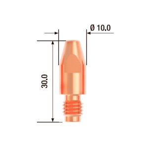 FUBAG Контактный наконечник M8х30 мм ECU D=1.4 мм (10 шт.) в Иваново фото