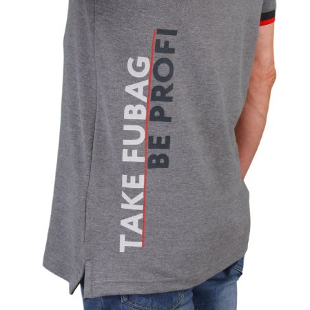 Серая рубашка-поло Fubag с красными пуговицами  размер M в Иваново фото