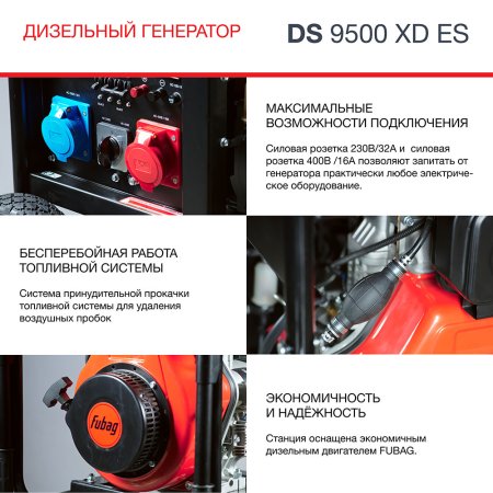 FUBAG Дизельный генератор (одно- и трехфазный) с электростартером DS 9500 XD ES в Иваново фото