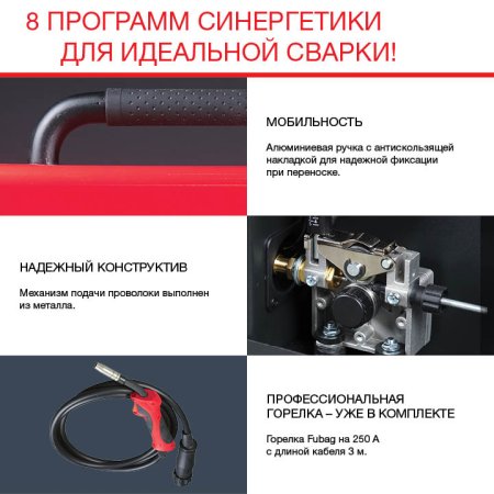 FUBAG Сварочный полуавтомат IRMIG 208 SYN PLUS c горелкой FB 250 3m в Иваново фото